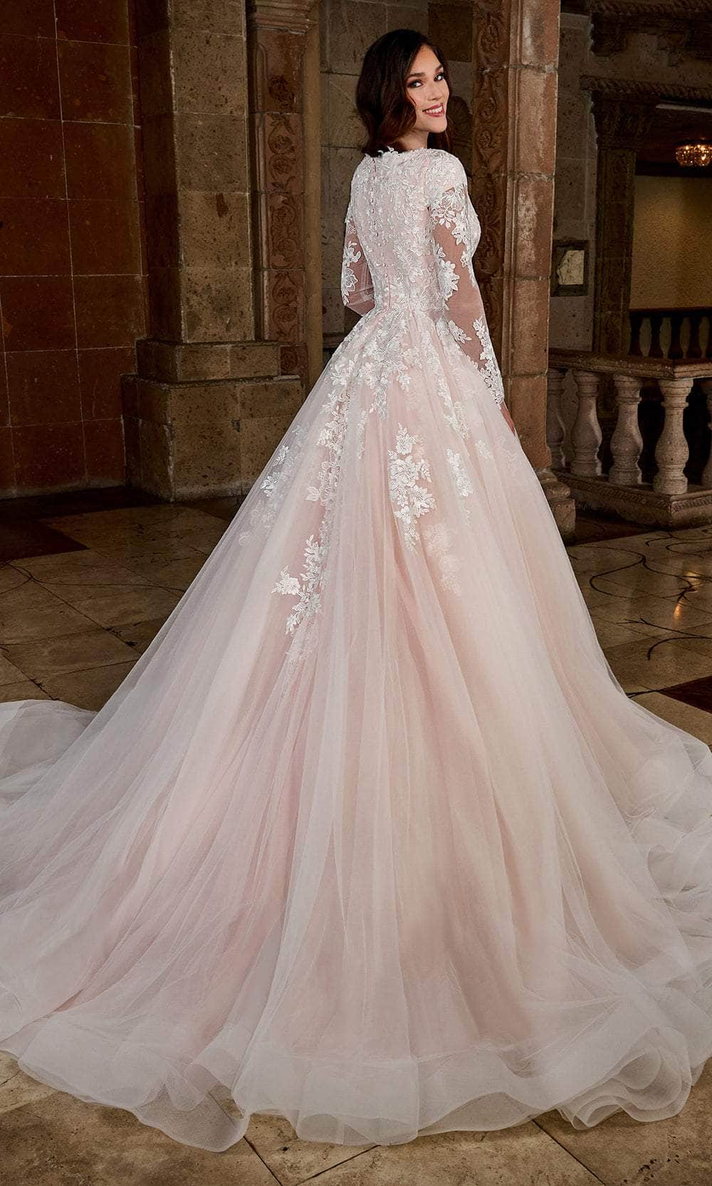 rachel allan long sleeve dress Rachel Allan RB4205 Long Mermaid Detachable Sleeves Wedding Dress