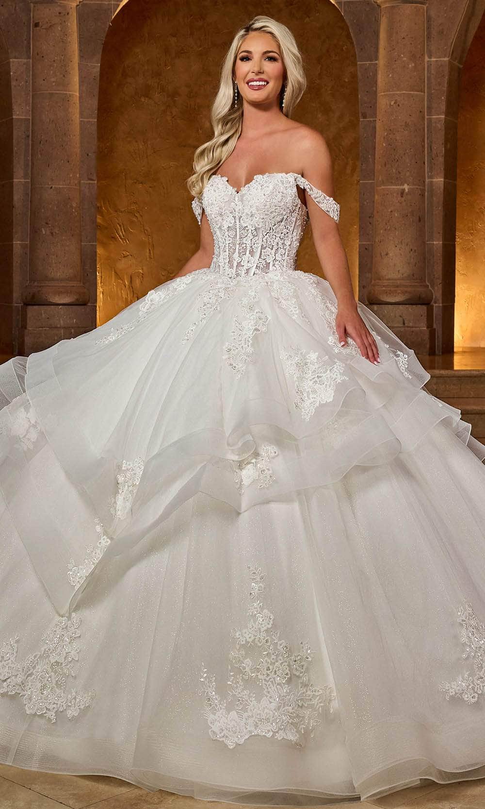 Rachel Allan RB6142 - Embellished Beaded Off-Shoulder Ballgown Couture Candy Rachel Allan RB6142 - Embellished Beaded Off-Shoulder Ballgown Couture Candy