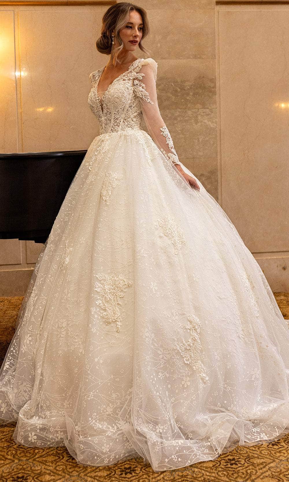 Rachel Allan RB6172 - Lace Illusion Bodice Wedding Gown Rachel Allan RB6172 - Lace Illusion Bodice Wedding Gown