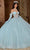 Rachel Allan RQ2183 - Corset Gleaming Tulle Ballgown Ball Gowns 0 / Light Blue