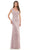 Rina Di Montella - RD2723 V-Neck 3D Floral Appliqued Glitter Gown Mother of the Bride Dresses 4 / Dusty Rose