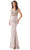 Rina di Montella RD2779 - Beaded Cap Sleeve Evening Gown Evening Dresses 4 / Taupe