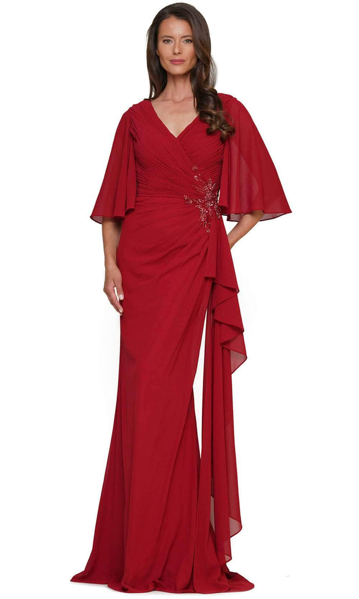 Rina di Montella RD2935 - Chiffon V-Neck Evening Gown Evening Dresses