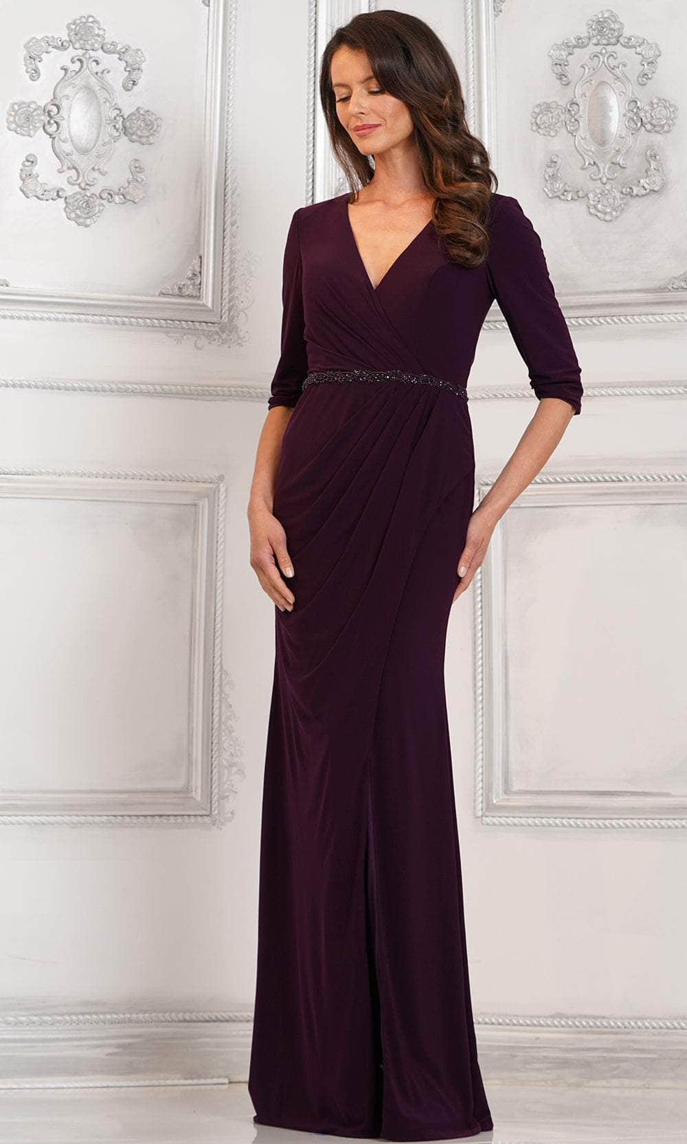 Rina Di Montella RD3109 - Ruched V-Neck Evening Dress 24 / Black - Shop Rina Di Montella Dresses On Couture Candy at CoutureCandy.com Rina Di Montella RD3109 - Ruched V-Neck Evening Dress 24 / Black - Shop Rina Di Montella Dresses On Couture Candy at CoutureCandy.com