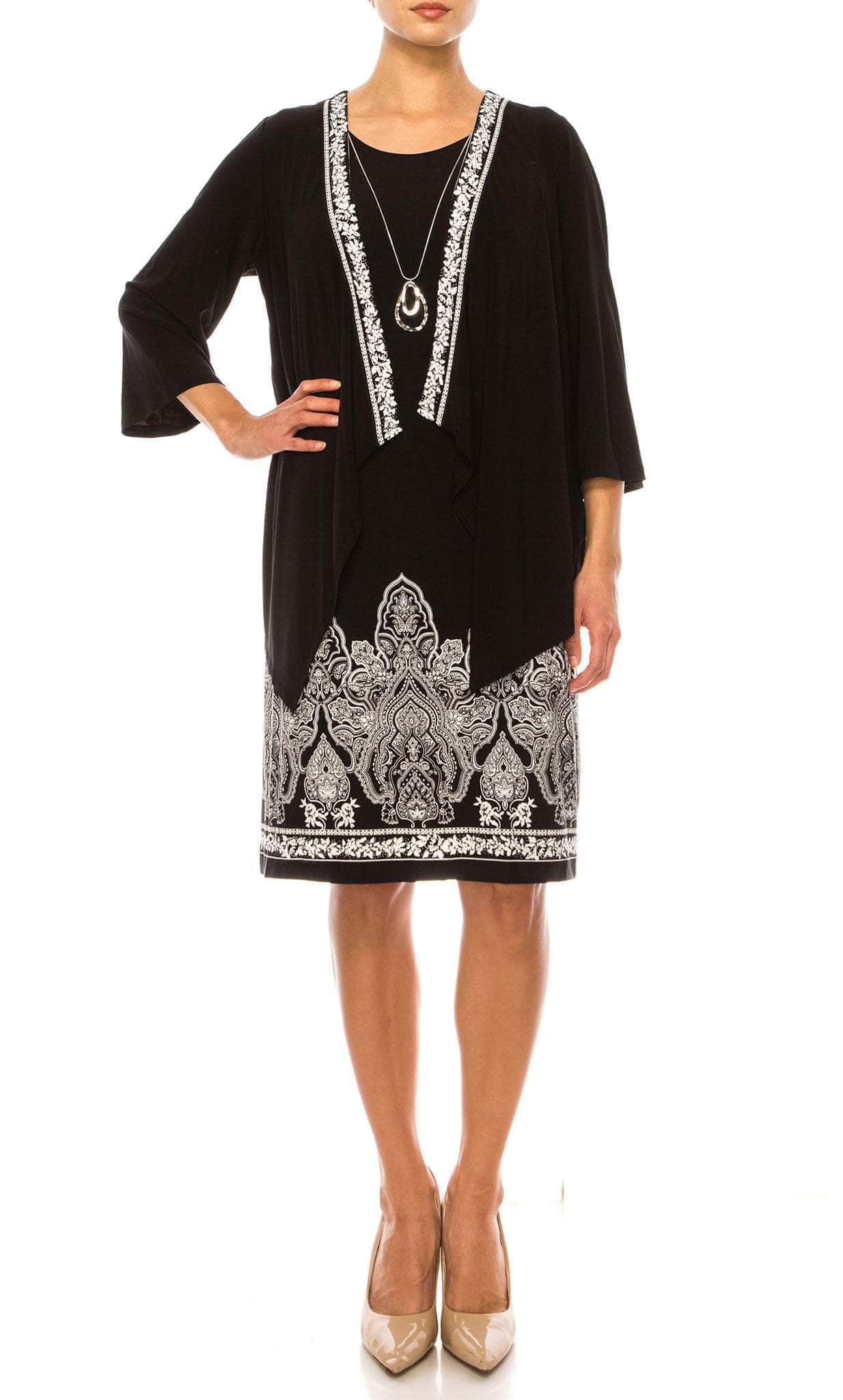 Sandra Darren 76041 - Tribal Print Long Sleeve Short Dress XL / Black White - Shop Sandra Darren Dresses On Couture Candy at CoutureCandy.com Sandra Darren 76041 - Tribal Print Long Sleeve Short Dress XL / Black White - Shop Sandra Darren Dresses On Couture Candy at CoutureCandy.com