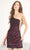 SCALA 60529 - Stripe Sequin Cocktail Dress Special Occasion Dress 000 / Red/Multi