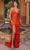 SCALA 61314 - Spaghetti Strap Prom Dress Prom Dresses 000 / Burnt Orange