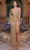 SCALA 61351 - Sleeveless Sheath Prom Dress Prom Dresses 000 / Gold