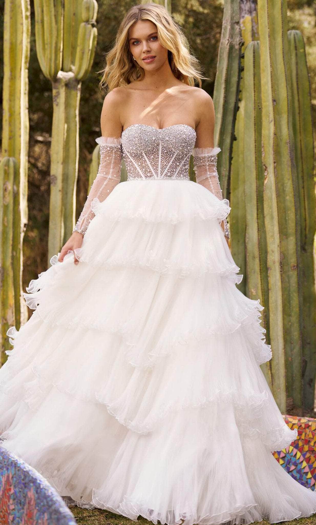 sherri hill white beaded dress Sherri Hill 55648