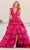 Sherri Hill 56035 - Bow Draped Ballgown Evening Dresses 000 / Fuchsia