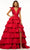 Sherri Hill 56035 - Bow Draped Ballgown Evening Dresses 000 / Red