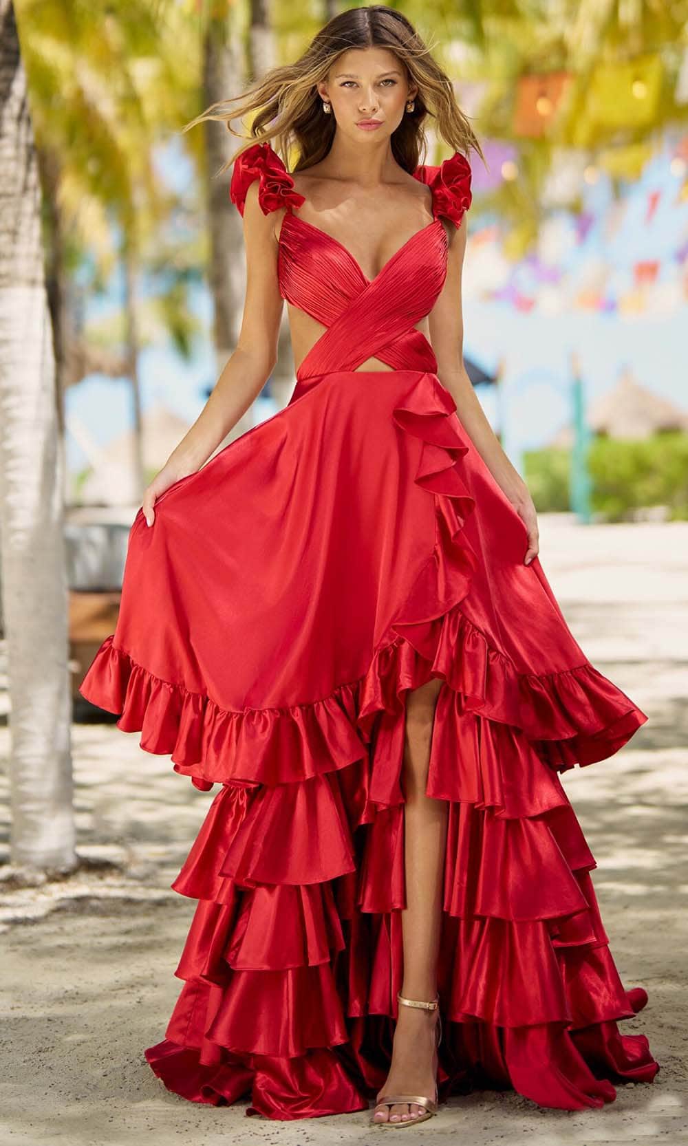 Sherri Hill 56057 - Ruched Cutout Gown Couture Candy Sherri Hill 56057 - Ruched Cutout Gown Couture Candy