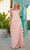 Sherri Hill 56078 - Satin Sheath Overskirt Gown Evening Dresses 000 / Blush