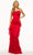 Sherri Hill 56078 - Satin Sheath Overskirt Gown Evening Dresses 000 / Red