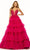 Sherri Hill 56102 - Plunging Ruffle Ballgown Ball Gowns 000 / Magenta