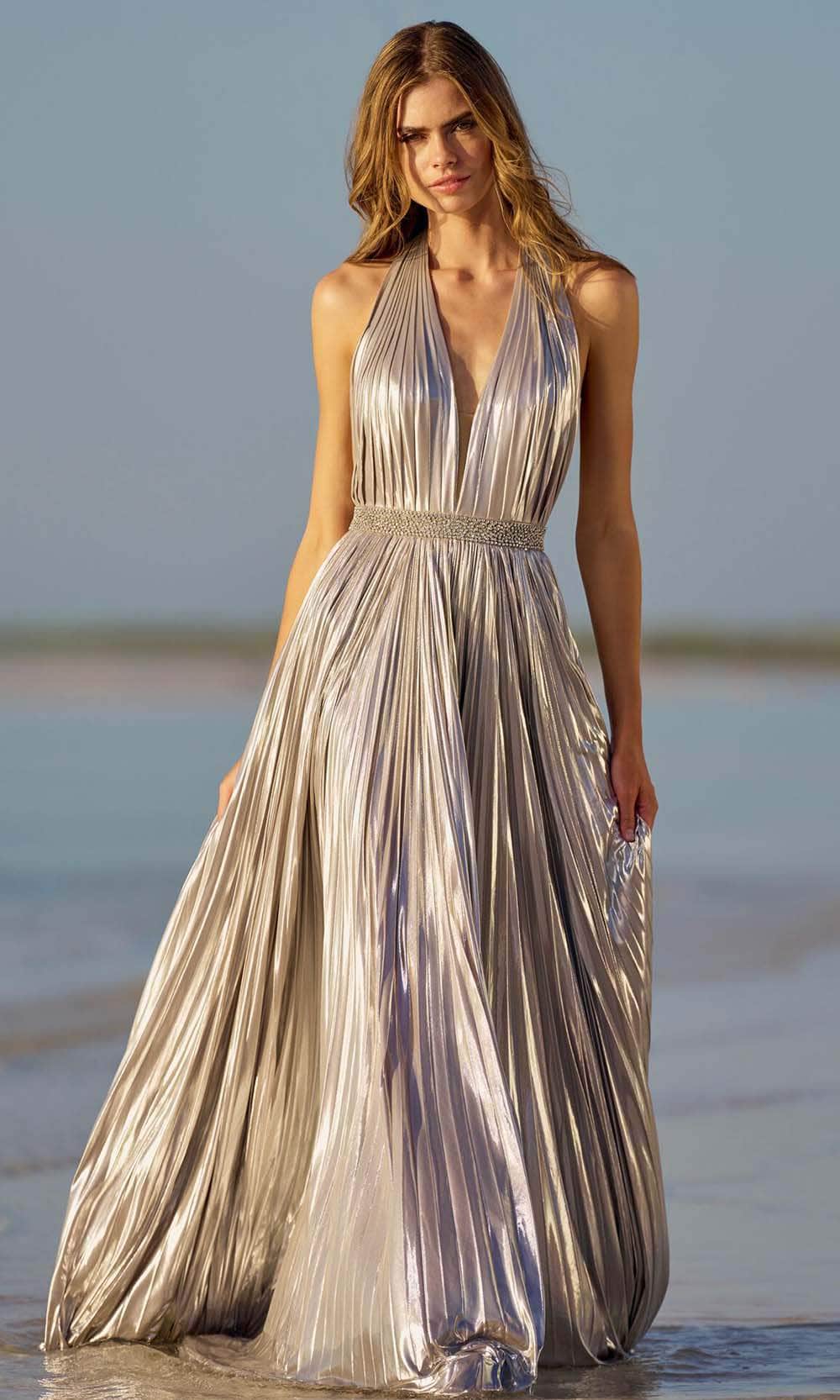 Sherri Hill 56112 - Backless Metallic Gown 0 / Silver - Shop Sherri Hill Dresses On Couture Candy at CoutureCandy.com Sherri Hill 56112 - Backless Metallic Gown 0 / Silver - Shop Sherri Hill Dresses On Couture Candy at CoutureCandy.com