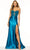 Sherri Hill 56198 - Strapless Lace Cutout Gown Special Occasion Dress 000 / Peacock