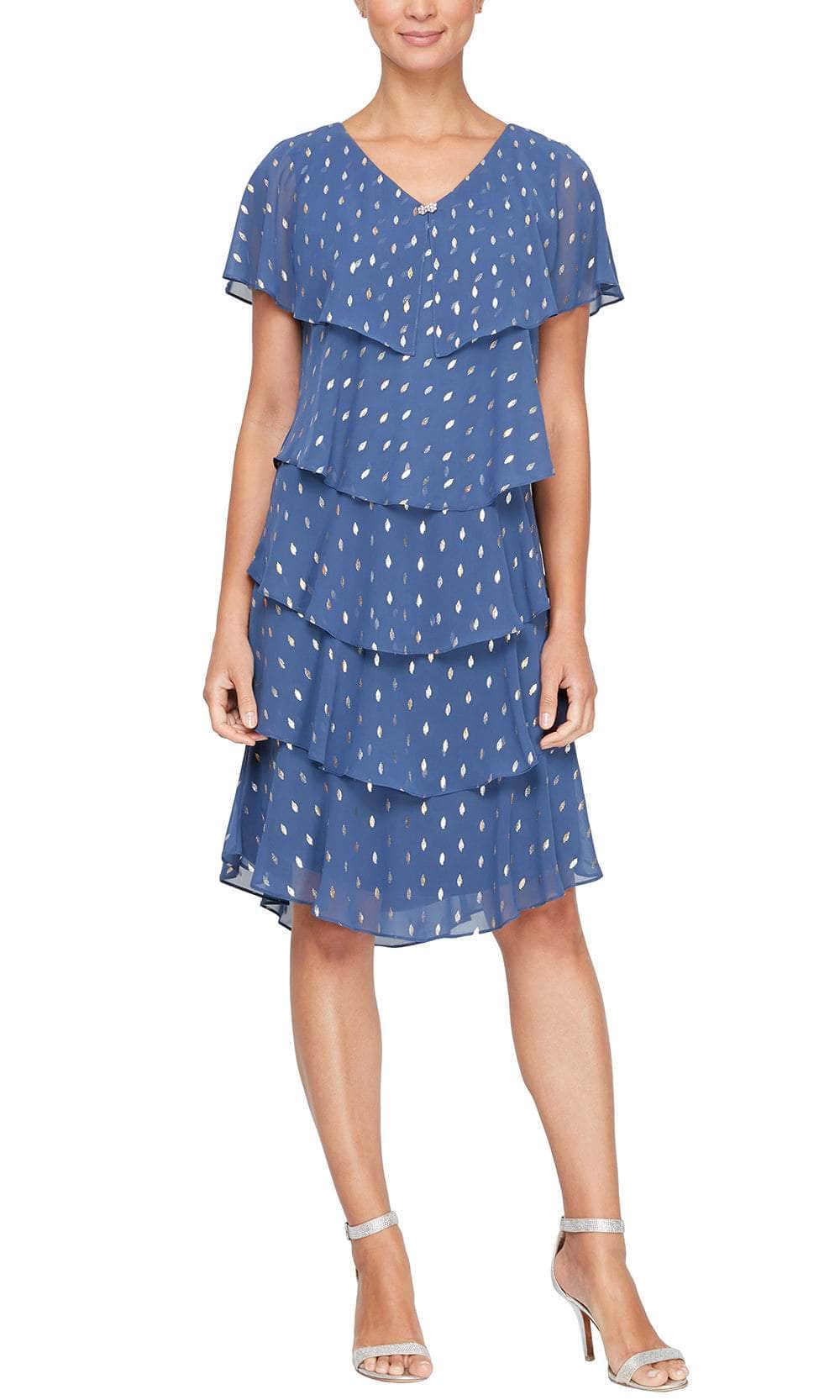 S.L. Fashions Dresses (S.L.NY) 9171507 - Knee Length 100% Polyester Sheath Dress - Short S.L.eeves, Tiered, Polka Dot Detail, Beaded Brooch, Full Back Couture Candy S.L. Fashions Dresses (S.L.NY) 9171507 - Knee Length 100% Polyester Sheath Dress - Short S.L.eeves, Tiered, Polka Dot Detail, Beaded Brooch, Full Back Couture Candy