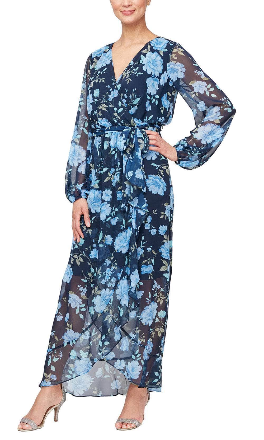 slim fit dress slacks S.L. Fashions 9433236 - Long 100% Polyester A-line Dress main image 1