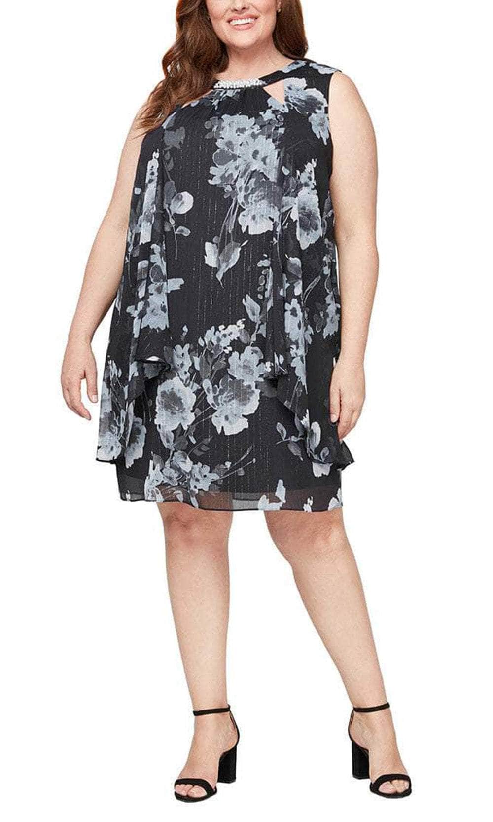 S.L. Fashions 9471927 - Embellished Cutout Plus Dress Couture Candy S.L. Fashions 9471927 - Embellished Cutout Plus Dress Couture Candy