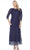 Soulmates 1616 - Quarter Sleeve Bateau Neck Formal Dress Evening Dresses Navy / 1X