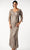 Soulmates D1108 - 3/4 Sleeve V-Neck Formal Dress Mother of the Bride Dresses Black / XL