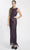 Soulmates D1312 - Sleeveless Lace Bateau Neck Long Dress Evening Dresses Navy / M