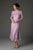 Soulmates D1423 - Long Sleeve Tea Length Formal Dress Wedding Guest Lt Purple / XL