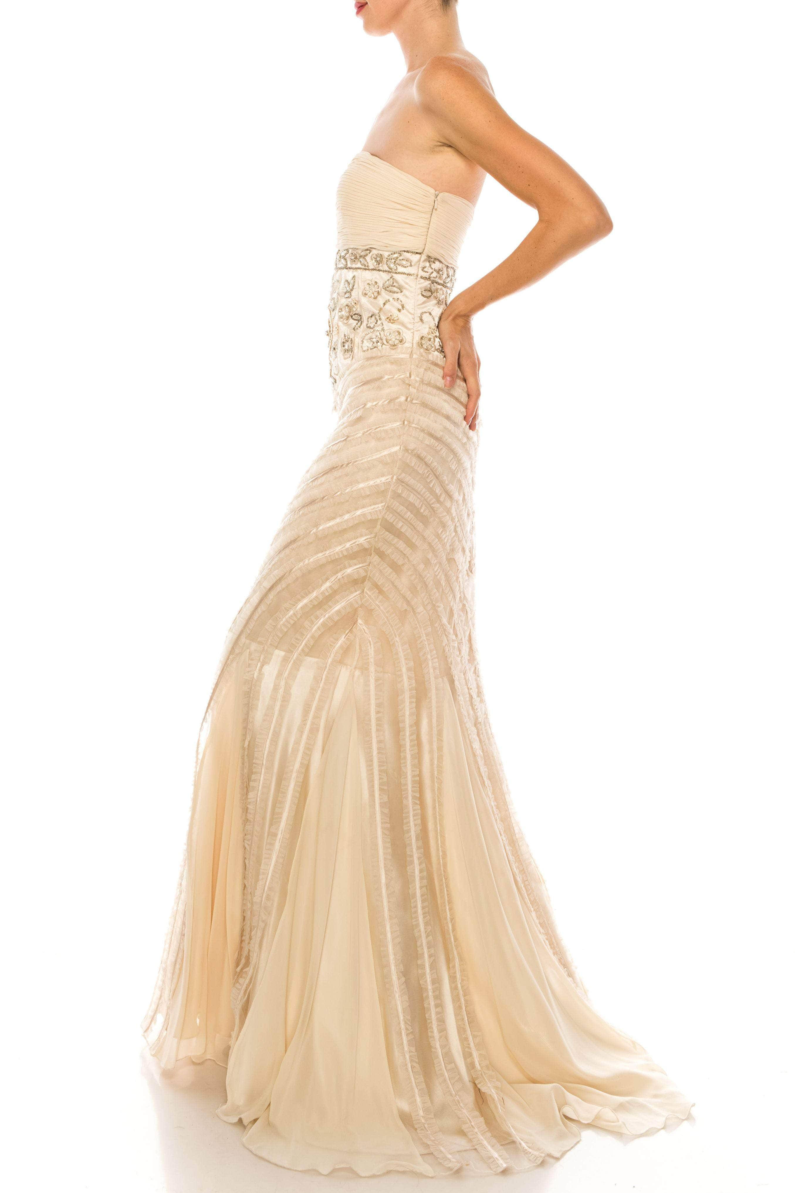Sue Wong - Strapless Ruffle Trim Mermaid Gown N0230 Sue Wong - Strapless Ruffle Trim Mermaid Gown N0230