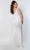 Sydney's Closet - JK2201 Plunging V Neck Shimmering Gown With Slit Prom Dresses