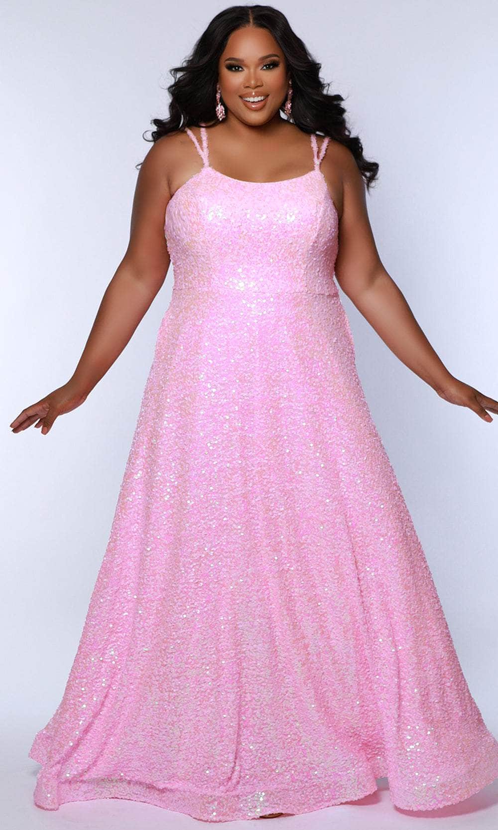 Sydney's Closet SC7365 - Scoop Neck Sequin Prom Dress Couture Candy Sydney's Closet SC7365 - Scoop Neck Sequin Prom Dress Couture Candy