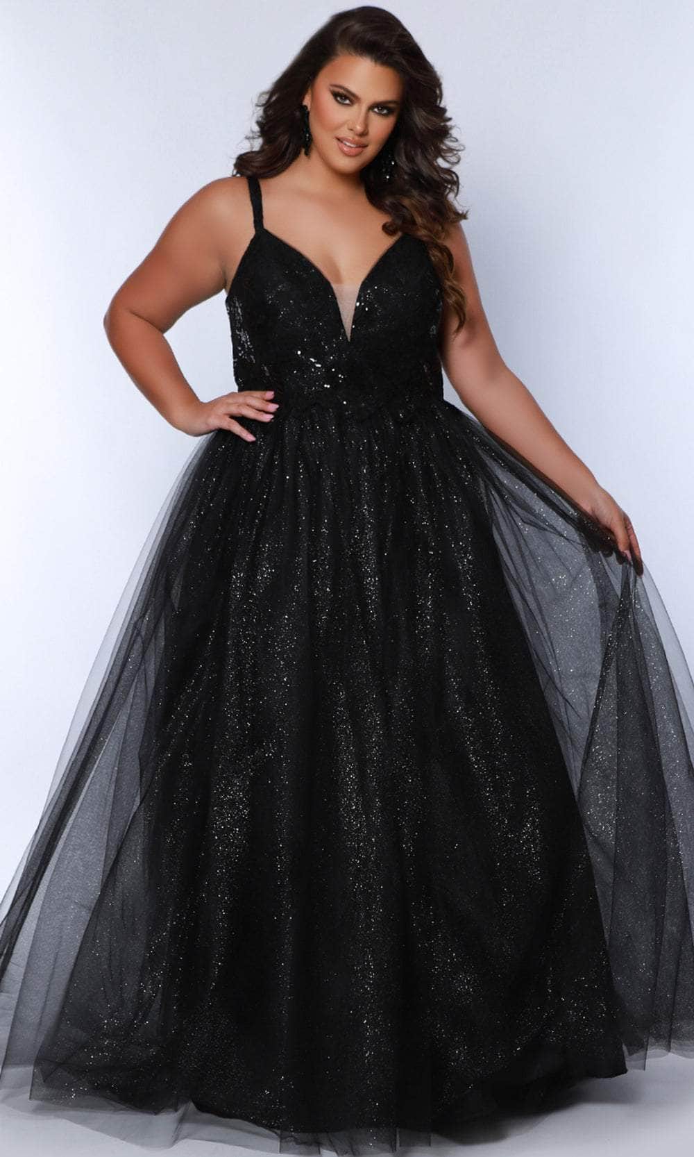 Sydney's Closet SC7371 - Lace Applique Sleeveless Prom Gown Couture Candy Sydney's Closet SC7371 - Lace Applique Sleeveless Prom Gown Couture Candy