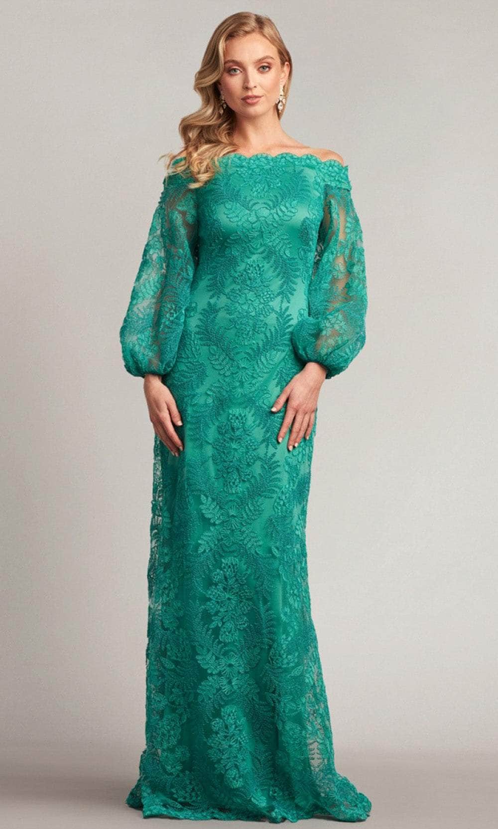 Tadashi Shoji AUL19261L - Bishop Sleeve Embroidered Evening Gown Couture Candy Tadashi Shoji AUL19261L - Bishop Sleeve Embroidered Evening Gown Couture Candy