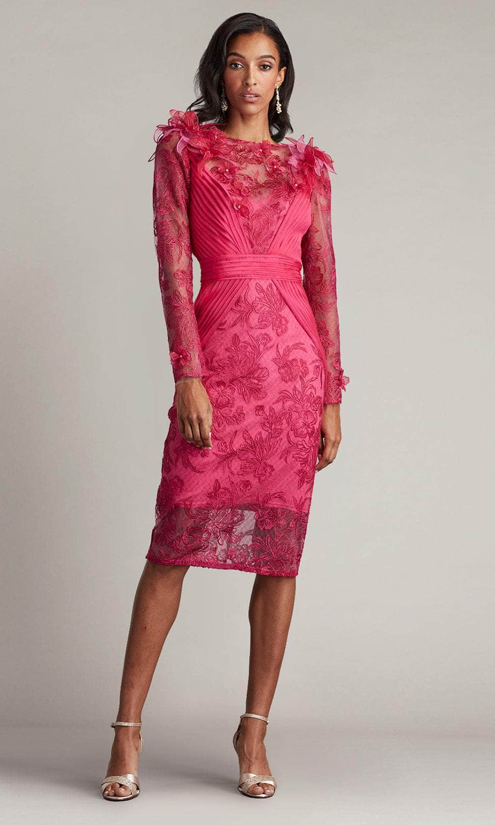 tadashi shoji antique pink dress Lovell Bishop Sleeve Dress
