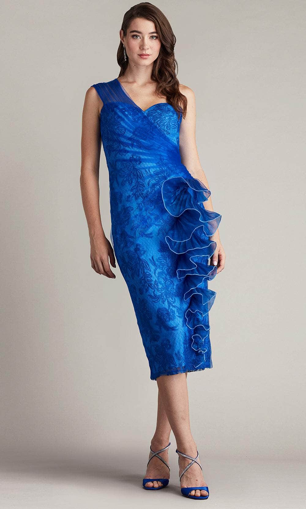 Tadashi Shoji CDV24343MD - Ruffle Draped Cocktail Dress Tadashi Shoji CDV24343MD - Ruffle Draped Cocktail Dress
