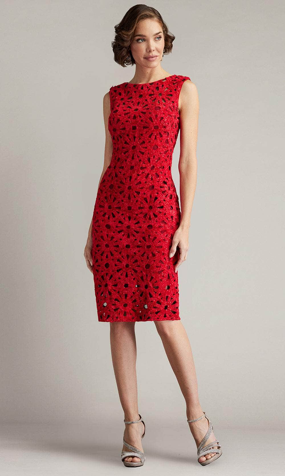 Tadashi Shoji CFZ1419M - Reva Embroidered Cutout Shift Formal Dress Couture Candy Tadashi Shoji CFZ1419M - Reva Embroidered Cutout Shift Formal Dress Couture Candy