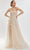 Tarik Ediz 52149 - Three Dimensional Floral Strapless Gown Evening Dresses 10 / Terracota