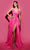 Tarik Ediz 53022 - Pleated Halter Evening Dress Special Occasion Dress 0 / Candy Pink