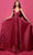 Tarik Ediz 53022 - Pleated Halter Evening Dress Special Occasion Dress 0 / Rose