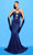 Tarik Ediz 53223 - Halter Crystal Beads Evening Dress Special Occasion Dress 0 / Royal Blue