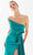 Tarik Ediz 98300 - Pleated Detail Strapless Evening Gown Evening Dresses 6 / Anthracite
