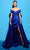 Tarik Ediz 98432 - Weaved Overskirt Evening Gown Special Occasion Dress 0 / Royal Blue