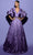 Tarik  Ediz 98481 - V-Neck Collar A-line Gown Ball Gowns 0 / Lavender