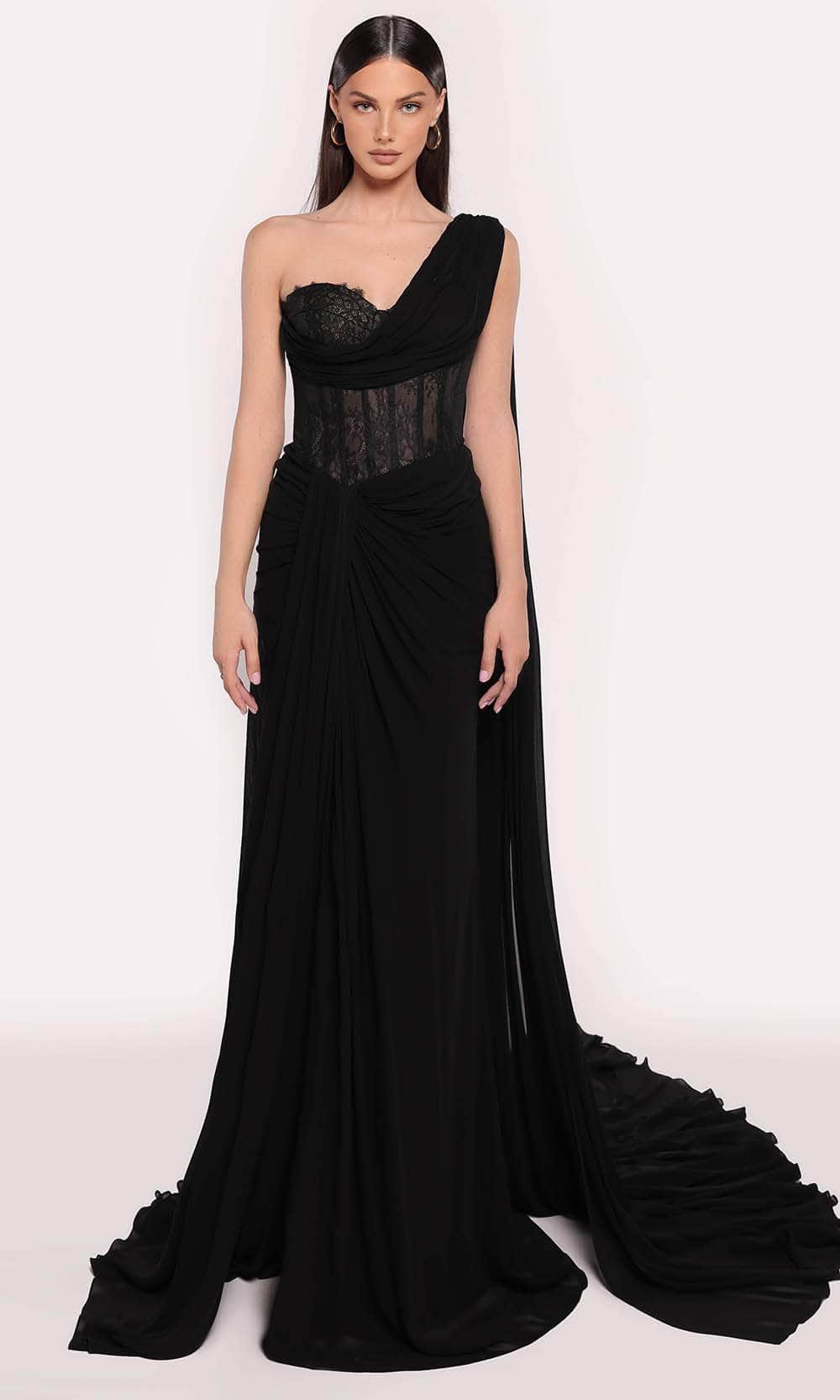tarik ediz one shoulder dress Tarik Ediz 53064 | Crepe One-Shoulder Gown