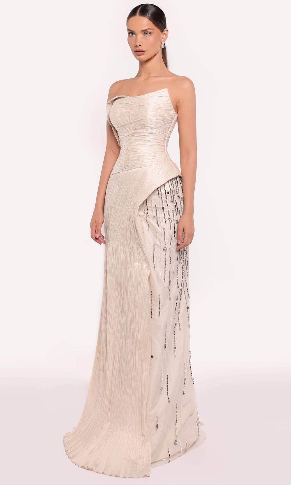 Tarik Ediz 98823 - Strapless Shirred Evening Gown Tarik Ediz 98823 - Strapless Shirred Evening Gown