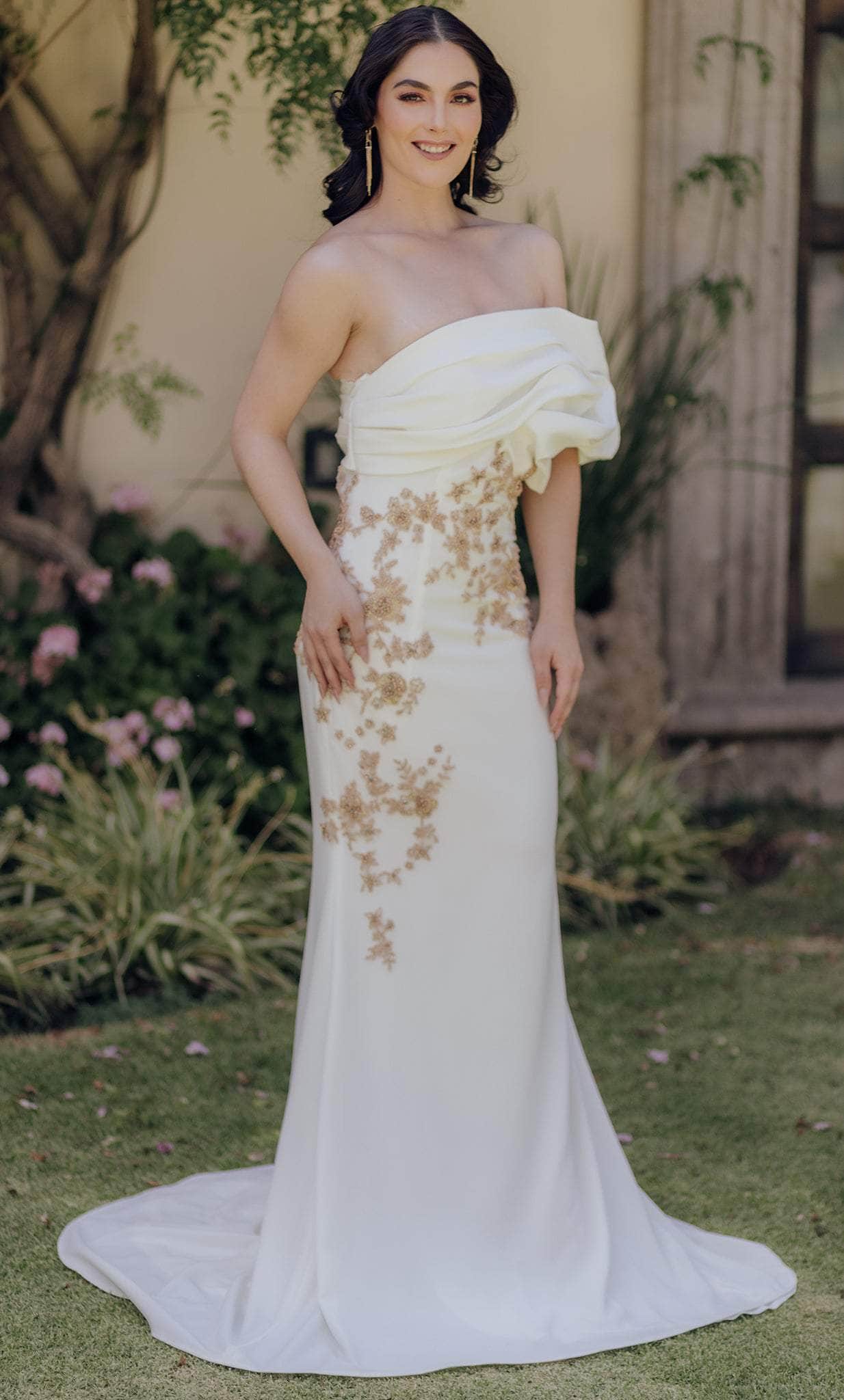 Terani Couture 232E1246 Off Shoulder Embroidered Evening Gown