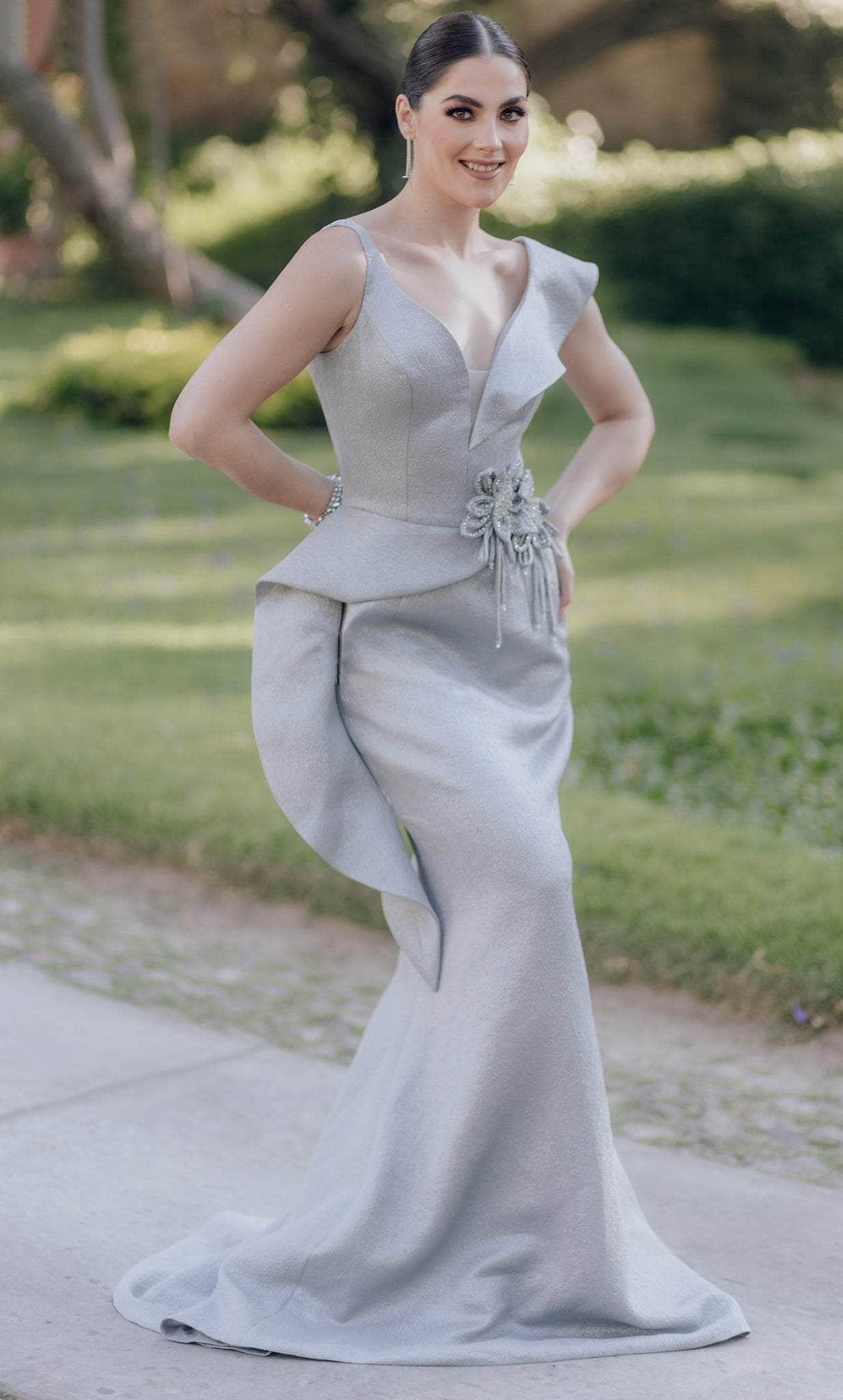 silver brocade dress 1960s Vintage Silver Brocade Sheath Dress and Matching Cropped Sleeveless Top 2-piece Set