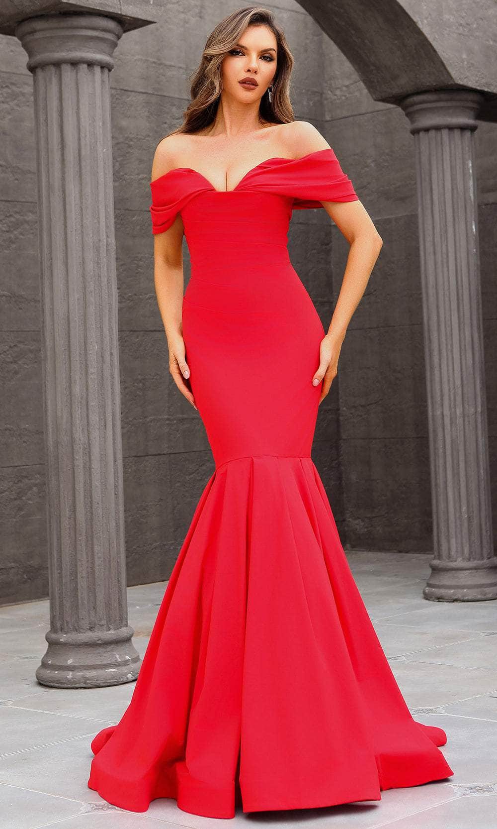 Terani Couture 251E4271 - Pleated Mermaid Taffeta Evening Gown Terani Couture 251E4271 - Pleated Mermaid Taffeta Evening Gown