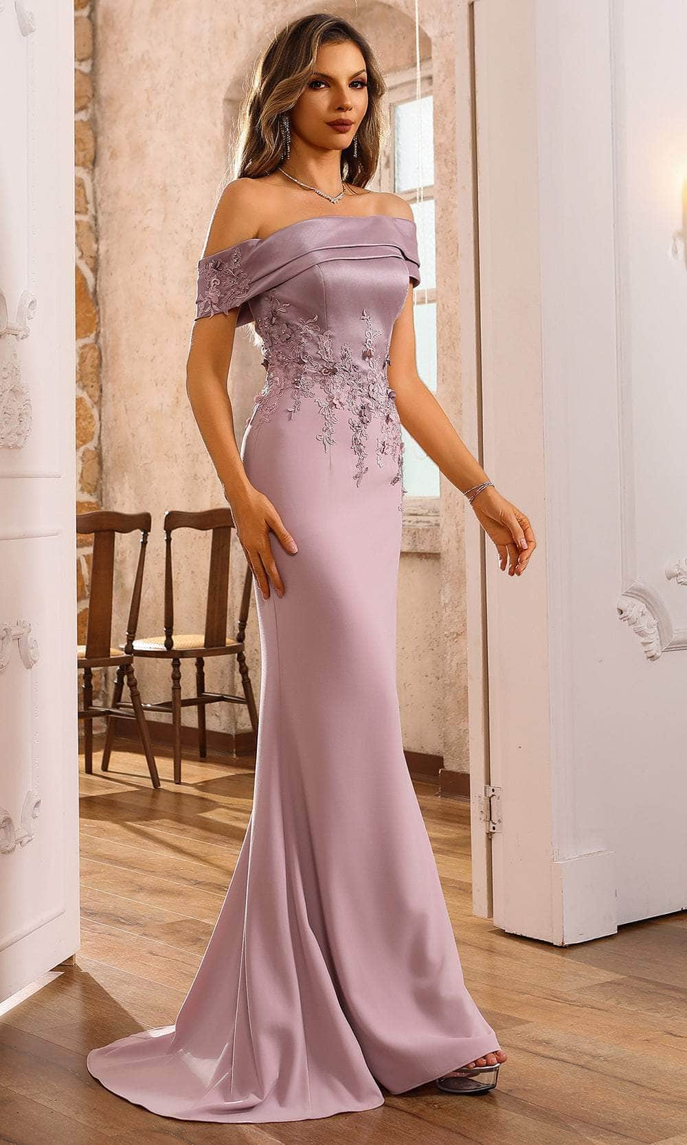 Terani Couture 252C5020 - Tweed Sheath Dress with Fringe