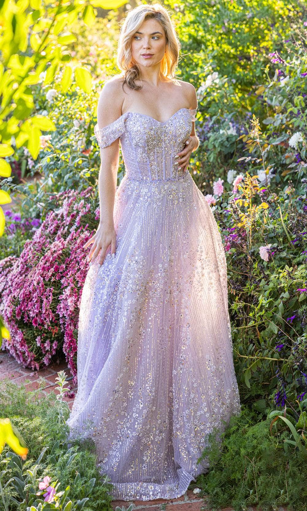 strapless open back dress Off Shoulder Lilac Lace Long Prom Dresses, Off the Shoulder Formal Dre –  Simplepromdress